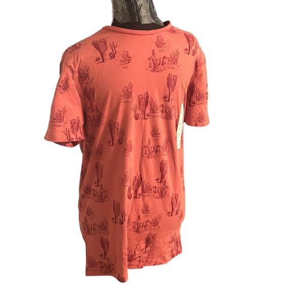 Goodfellow Size Small Cactus Desert Print Cinnamon T-Shirt - Picture 2 of 7